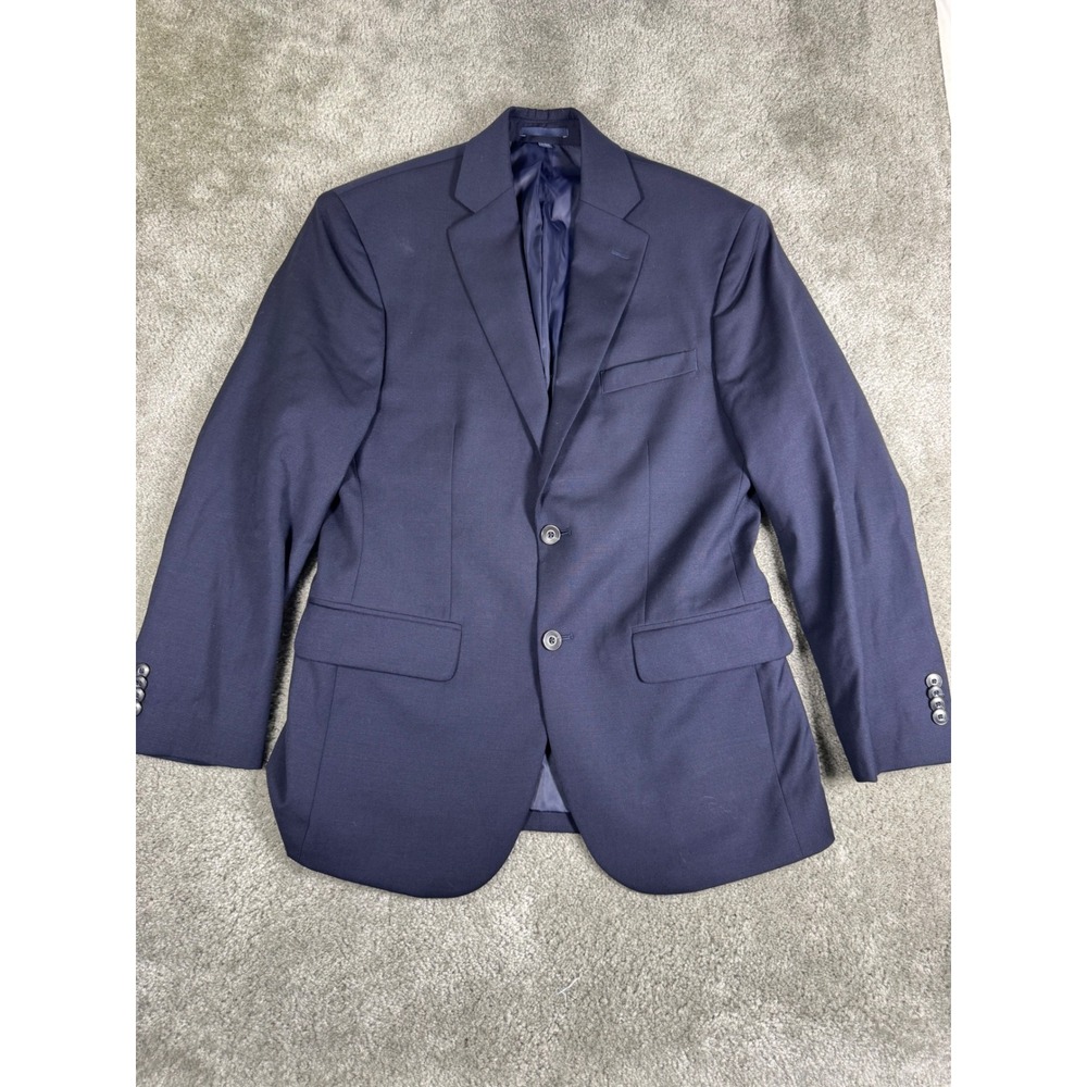 Jos. A. Bank 1905 Tailored Fit Navy Blue Wool Blazer Sport Coat 36 Short brrr